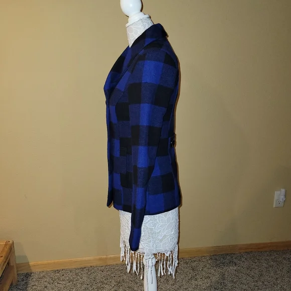 Rampage plaid pea coat - Picture 3 of 7